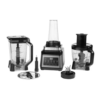 Ninja 3-in-1 Food Processor - 1200W, 1.8L Bowl, 2.1L Jug, 700ml Cup, with 5 Automatic Programs: Blend, Max Blend, Chop, Mix, Puree, Dishwasher Safe Parts, Auto-iQBN800UK