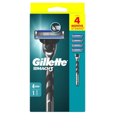 Gillette Mach3 Starter Kit Handle + 4 Blades