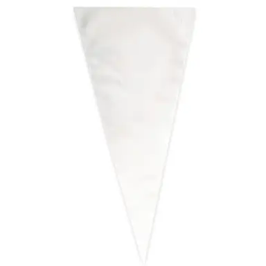 Unique Large Clear Cone Cellophane Bags, 25 pack
