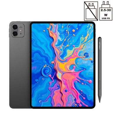 Tablette Teclast ArtPad Pro – Écran 12,7 pouces 2K, prise en charge de 4096 niveaux de pression et dessin avec T-Pen, processeur octa-cœur Helio G99 (MT8781), 20 Go (8 Go + 12 Go mémoire virtuelle) RAM + 256 Go de stockage, double carte SIM 4G LTE + WiFi 5G, batterie 10 000 mAh avec entrée 18 W, Android 15, TDDI, caméras 8 MP + 13 MP, GPS, Bluetooth 5.2, OTG, Widevine L1, stylet inclus, édition 2025.