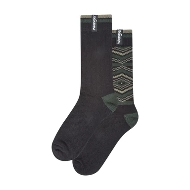 WRANGLER Craig bootsokken - zwart effen/argyle - 38-42