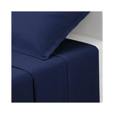 Rideau plat bleu foncé 180x290