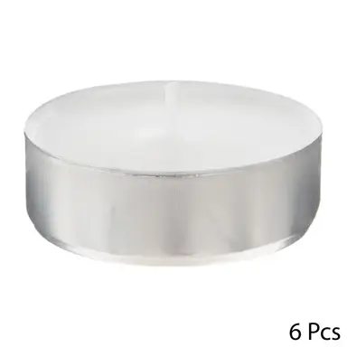 Atmosphera Set van 6 theelichten - Wit, 5,6 cm