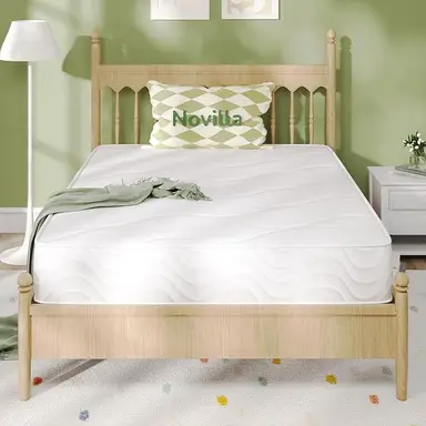 Novilla Nest Pocket Sprung Mattresses Medium Firm Spring Mattress with Breathable Sprung System Cool Touch OEKO Fabric, 135x190cm