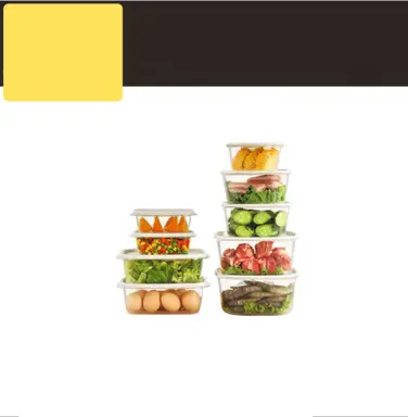 COOKER KING Food Storage Containers Set Airtight Leakproof Microwave Freezer Safe Kitchen Organizer 9 Piece Set