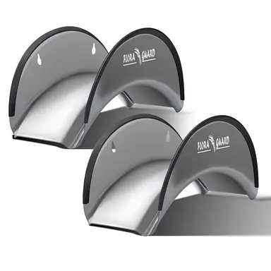 FLORA GUARD 29 cm Hosehanger, wandmontierter Metall-Hosehalter, anti-korrosiver Schlauchhalter für die Wandablage (2er-Set, Grau)