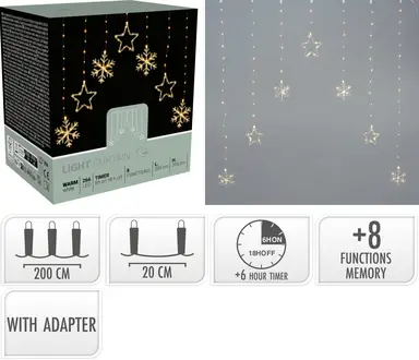 CURTAIN WW MICRO LED 200X200CM