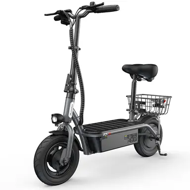 iScooter F2 Trottinette électrique, batterie 36 V 7,8 Ah, pneus pneumatiques de 10 pouces et doubles freins à tambour, pour les trajets urbains, trottinette électrique de ville