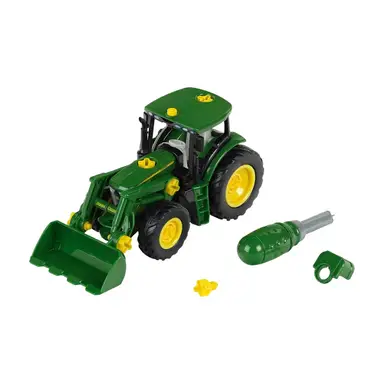 Theo Klein 3903 John Deere Tractor | With Front Loader and Counterweight | Demountable Parts | Dimensions: 24.5 cm x 9.5 cm x 12 cm | Toy for Children from 3 Years