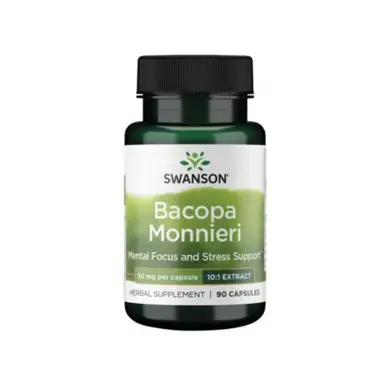 Swanson Full Spectrum Bacopa Monnieri Cognition 50mg Cognitive Support Capsules - 90 Capsules