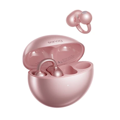 Sanag S6SUltra Earbud Wireless Open Ear Clip Earphones HiFi Stereo bluetooth Headset Intelligent AI S-S6SUltra-CL-Headphones-Rose gold
