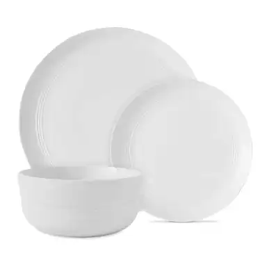 Tower Porcelain Dinnerware Set 12PC, White