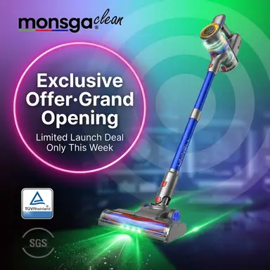 UNINELL HOME UV1 Cordless Vacuum Cleaner, 45000Pa/450W, 60 Mins Runtime, Lightweight Anti-Tangle Stick, Wall-Mount Charging, For Pet Hair