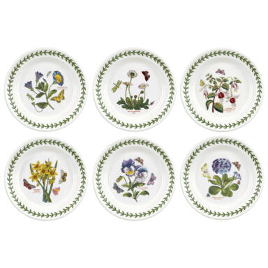 Portmeirion Botanic Garden Set Of 6 Side Plates - Assorted Designs