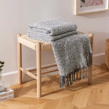 Furn Throw Weaver Grey 130x180cm