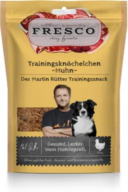 FRESCO Hund Martin Rütter Trainingsknöchel Huhn 150 g Zuckerfreie Leckerlis für aktive Hunde Aus Frischem Fleisch 100% Frische Zutaten zur Belohnung, Training und als Snack