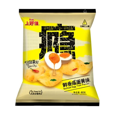 Oishi Chips de pommes de terre saveur jaune d'œuf salé - 60 g