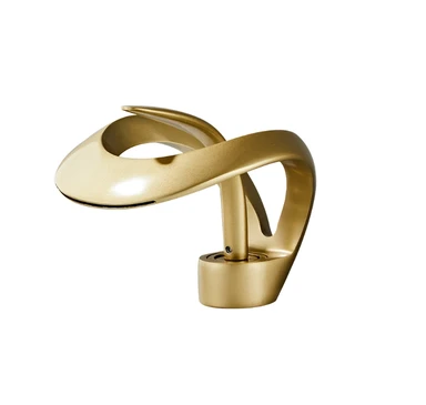Homary Elegant Waterfall Bathroom Basin Tap Single Lever Handle Solid Brass in Gold