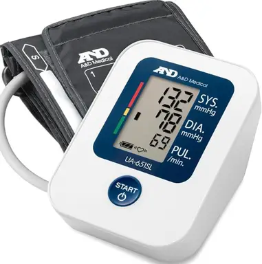 A&D Medical Upper Arm Blood Pressure Monitor with Larger Cuff – White, UA-651SL