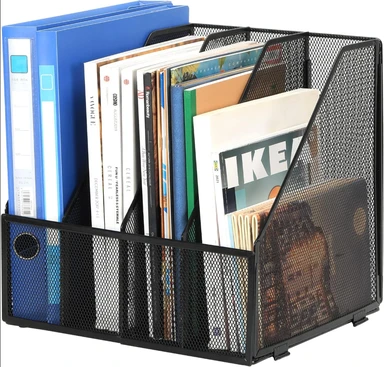 Senhoglb Desktop Metal A4 Magazine File Holder，Black, New Year Sale , Top gift picks