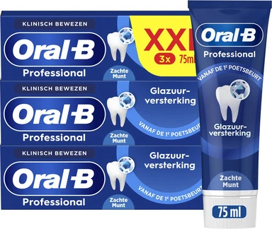 Oral-B Professional Glazuurversterkende Reiniging Tandpasta - Munt - 3 x 75ml