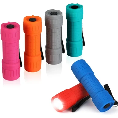EverBrite Lot de 6 mini lampes torches LED colorées