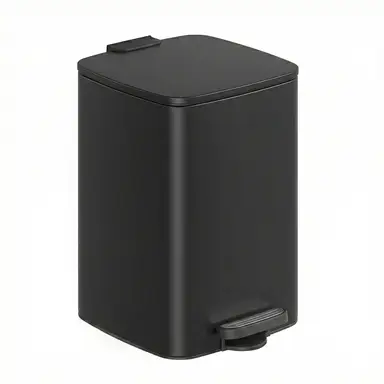 SONGMICSHOME  20L Trash Can, Kitchen Garbage Can, Soft Close and Stays Open, Black