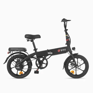 DYU A1F Pro Folding Electric Bike 25oW Motor City Ebike 36V7.5AH Battery Electric Bike 16 inch tire commuter electric bike -Black