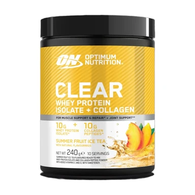 Optimum Nutrition Clear + Collageen 240g Zomerfruit IJsthee