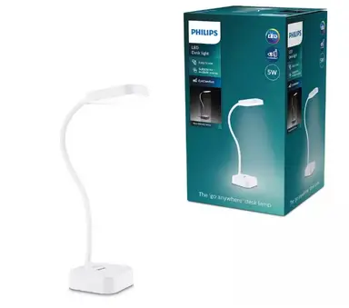 Philips Table Lamp Rock LED USB Rechargeable 3 Brightness Settings 18W White