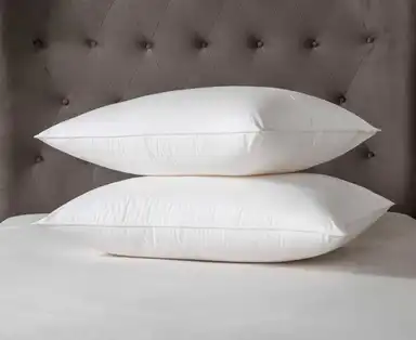NightComfort Pillow Hotel At Home Feels Like Down Piped Edge Cotton Medium