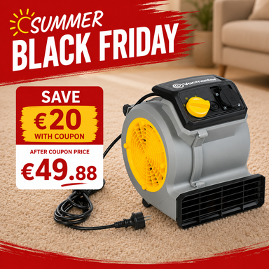 [Summer Deals] Vacmaster AM1202 Luftbewegungsfan 124 Watt mit 3 Geschwindigkeitsstufen Tischventilator Teppichtrockner Ventilator Leise für Kühlung, Belüftung, Trocknung, Sommerkühlventilator / Leistungsstarker Bläser für heiße Tage / Sofortige Kühlung / Outdoor-Kühlung / Werkstattaufkühlung / Garage Belüftung / Hitzelinderung Ventilator / Fitnessstudio