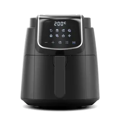 Friteuse sans huile Midea - 4 L, 1500 W, 8 modes préréglés, 35-200 °C, Cuisson, Rôtissage, Gril, Décongélation, Alarme de secouage, Minuterie de 60 minutes, 41 recettes