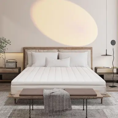 EGO HOME Mattress Topper 140 x 190, 7cm Height Foam Mattress Topper from 7 Zones Cut, Oeko-Tex Certified, 90 x 207cm Mattress Topper for Box Spring Bed Mattresses Sofa Bed