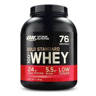 Optimum Nutrition Gold Standard 100 % Whey saveur fraise - 2,28 kg / 76 portions