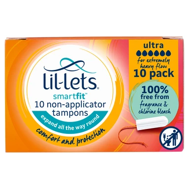 Lil-Lets Extra Protection 10 Non-Applicator Tampons