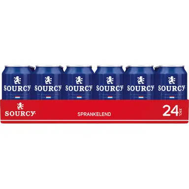 Sourcy Rode Sprankelende Mineraalwater - 24 x 330 ml