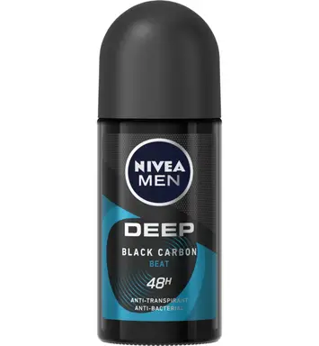 NIVEA Deo roll-on mannen - Deep Black Carbon Beat 50 ml