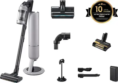 Samsung VS80F28ELP 2-in-1 steelstofzuiger met accu, droog, HEPA, micro zakloos 0,5 L 770 W grijs 2,2 Ah