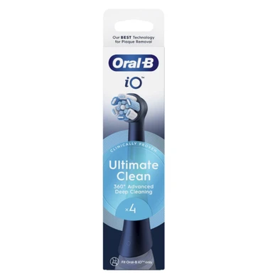 ORAL-B iO Ultimate Clean Têtes de brosse à dents noir - Lot de 4