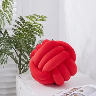 MEROPE, Polyester/Spandex Knot CushionBall, 28cm, red, 1pack