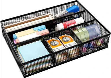 EasyPAG Metallgitter-Organizer-Tablett für Schublade, Schwarz, Neu-Jahr-Angebot, Top-Geschenk-Tipps