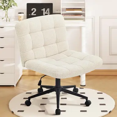 Hallove Bürostuhl, Schreibtischstuhl mit breiter Sitzfläche, ergonomischer maßgeschneiderter Sessel ohne Armlehnen, höhenverstellbarer Schneiderstuhl, Drehstuhl für das Home-Office