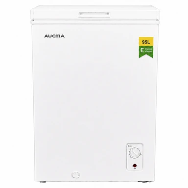 AUCMA 95L Convertible Chest Freezer, Switchable Refrigerator & Freezer, Top Open Mini Deep Freezer, Energy Class E, Quiet Operation, 7-Level Thermostat, Removable Basket & Defrost Drain, Suitable for Home, Apartment & Garage