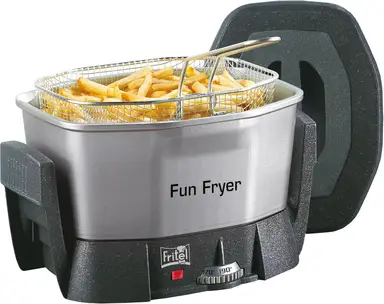 FRITEL Fun Fryer FF 1200 - Snackfriteuse / Fonduefriteuse - 1,5L - 1400W - Antistofdeksel - Voor 2 tot 6 personen - PFAS-vrij