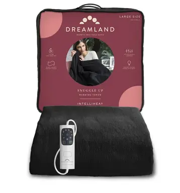 Dreamland SnuggleUp Warming Throw-Black 120X160cm