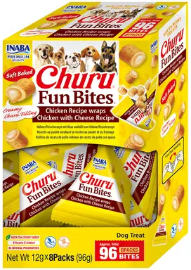 INABA Fun Bites Hundefutter Huhn-Wraps Huhn mit Käse