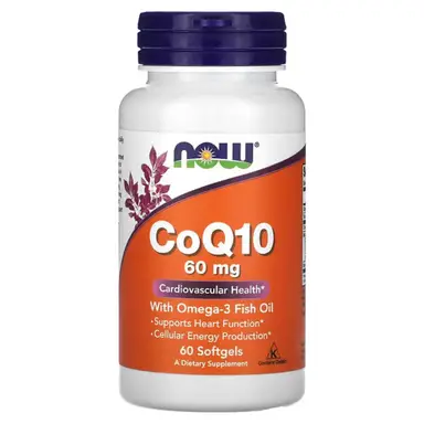 NOW Foods CoQ10 with Omega-3, 60mg - 60 Softgels