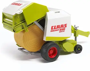 bruder 02121 - Claas Rollant 250 Round Baler | 1:16 Scale Baler Agricultural Machinery Farm Harvesting Machine Field Work Tractor Trailer Straw Hay Round Bales