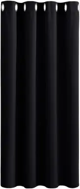 PONY DANCE Verdunkelungsvorhang mit Ösen, 1 Paneel B140 x L180 cm, Schwarz